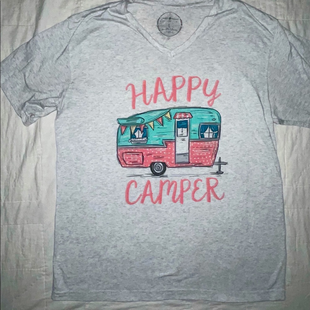 Womens sz L Happy Camper T shirt